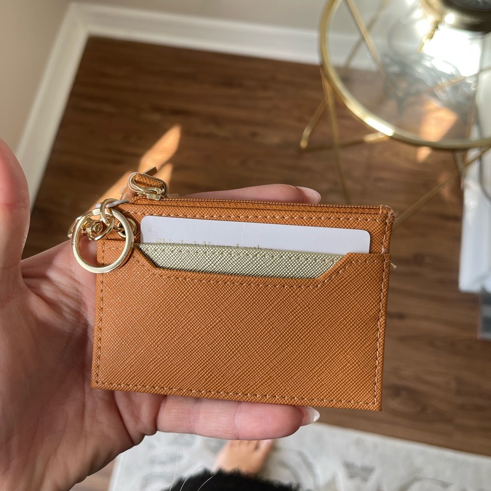 Brand New Vegan Leather Card Holder with change purse
